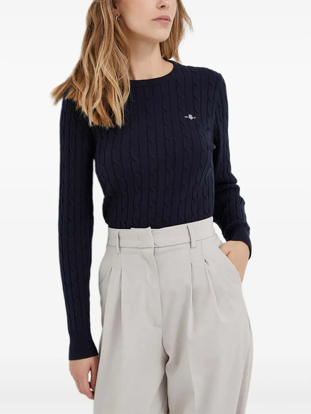  Gant Jersey De Punto De Ochos - Azul 