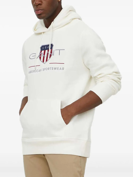  Gant Sudadera Archive Shield Con Capucha - Blanco 