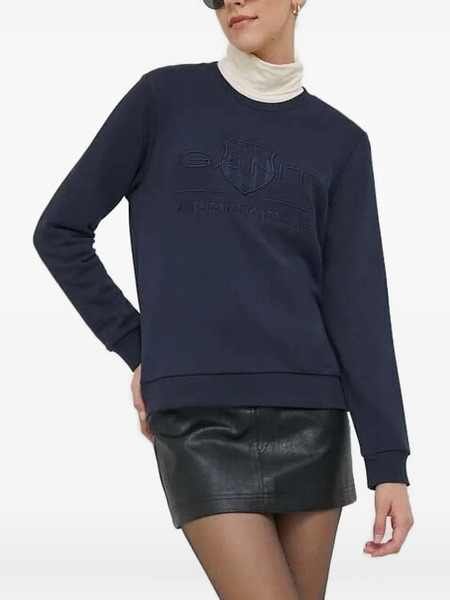  Gant Sudadera Tonal Archive Shield Con Logo Bordado - Azul 
