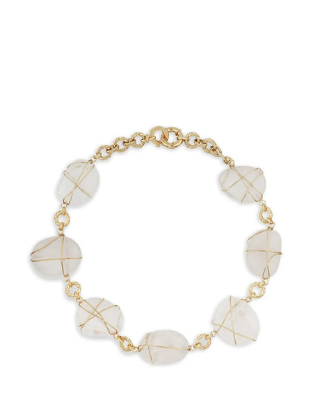  Gas Bijoux Collar Con Gemas - Dorado 