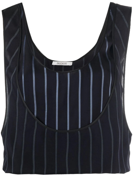  Gauchère Top Sin Mangas Mini Mirror A Rayas - Azul 
