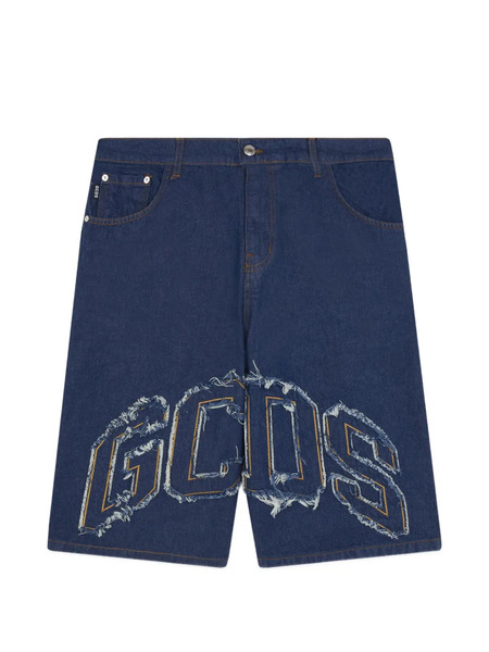  Gcds Bermudas Deshilachadas Con Parche Del Logo - Azul 