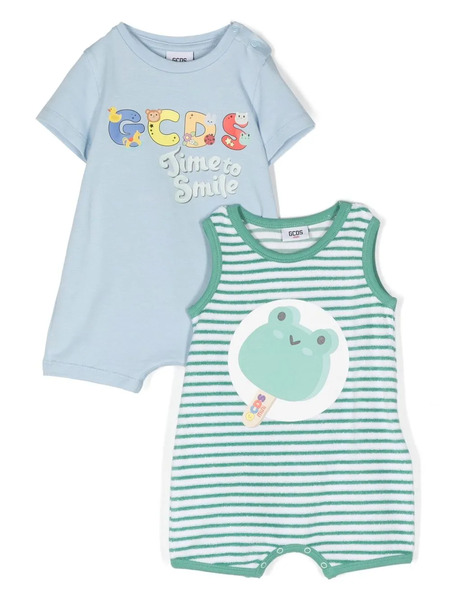  Gcds Kids Set De Pelele Con Logo Estampado - Azul 
