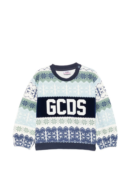  Gcds Kids Sudadera Con Logo Estampado - Azul 