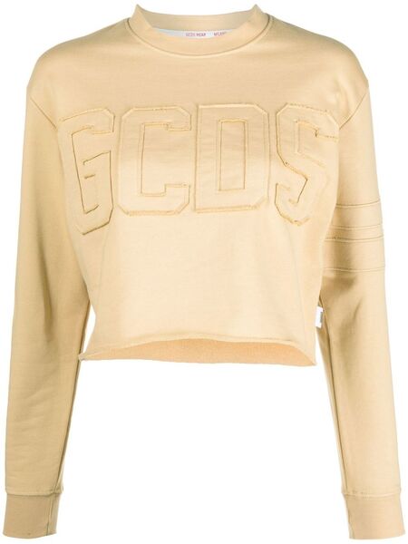  Gcds Sudadera Corta Con Logo Estampado - Neutro 