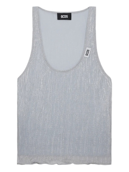  Gcds Top Sin Mangas Rouches - Plateado 