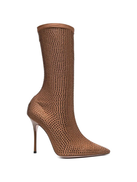 Gedebe Botines Con Puntera De Cristal - Marrón 
