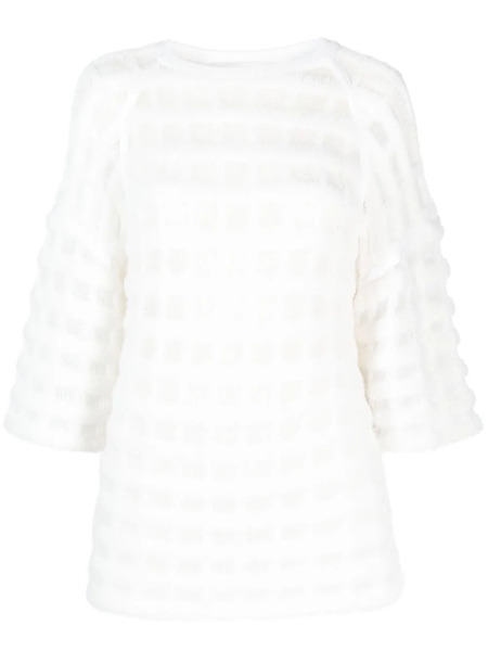  Genny Top De Punto Texturizado - Blanco 