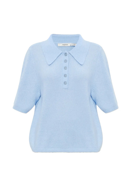  Gestuz Polo Con Cuello - Azul 