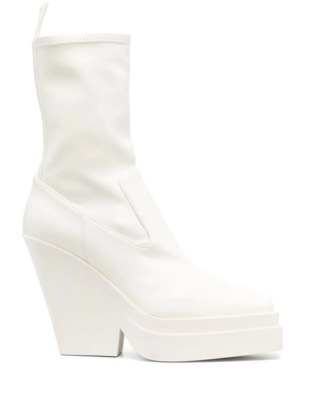  Giaborghini Botas Con Tacón De 120mm - Blanco 
