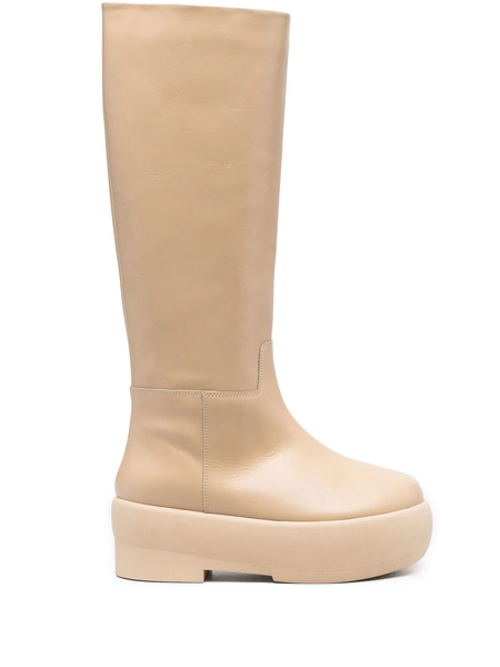  Giaborghini Botas Gia Con Plataforma Plana - Neutro 