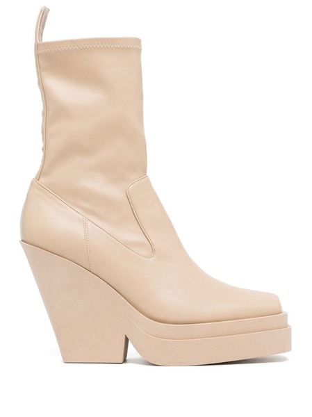  Giaborghini Botines Texan Con Tacón De 120mm - Neutro 