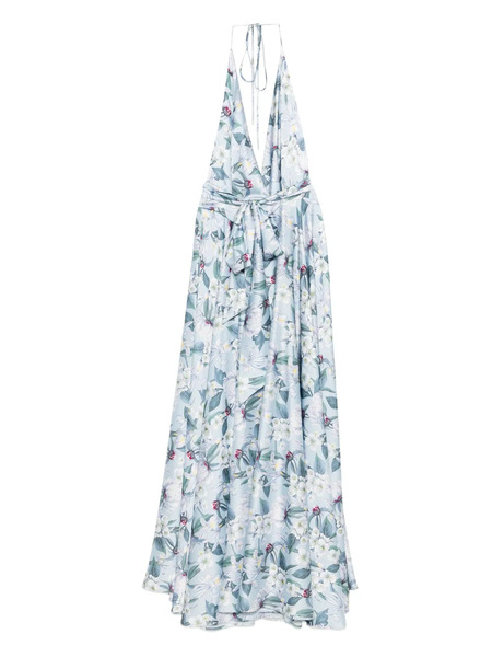  Giada Curti Vestido Con Estampado Floral - Azul 