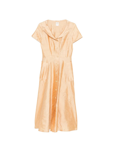  Gianfranco Ferré Pre-owned Vestido Midi Con Botones 1990 - Naranja 