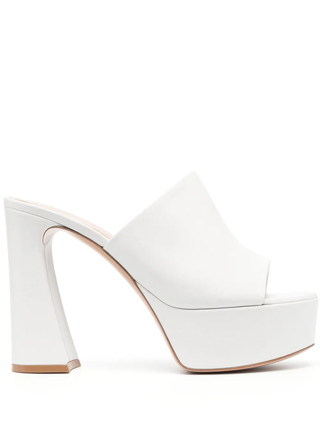  Gianvito Rossi Mules Con Plataforma - Blanco 