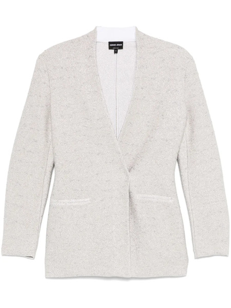  Giorgio Armani Blazer De Lúrex - Blanco 
