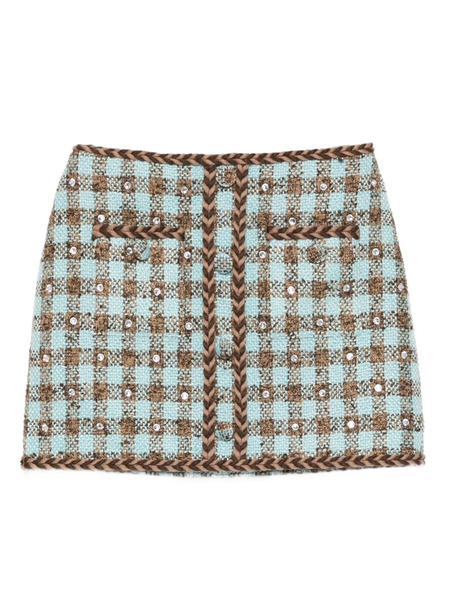  Giuseppe Di Morabito Falda A Cuadros Gingham - Azul 