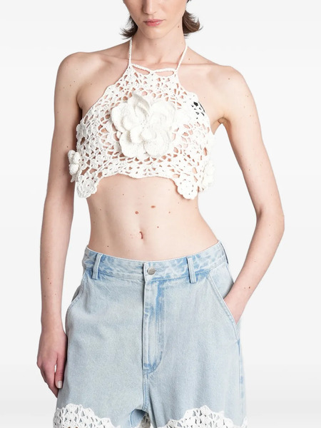  Giuseppe Di Morabito Top De Macramé - Blanco 