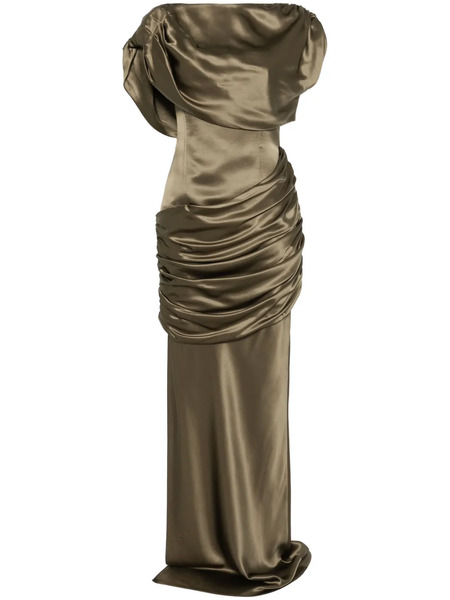  Giuseppe Di Morabito Vestido Largo De Seda - Verde 