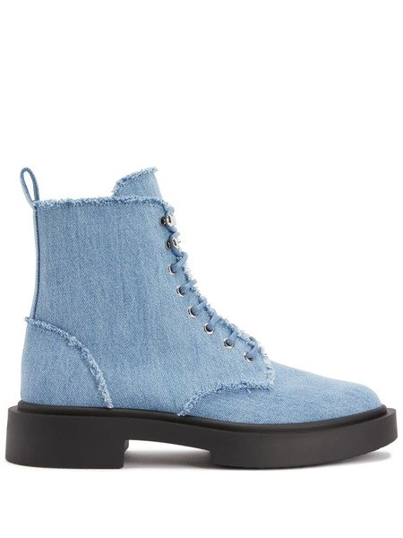  Giuseppe Zanotti Botas Militares Adric - Azul 