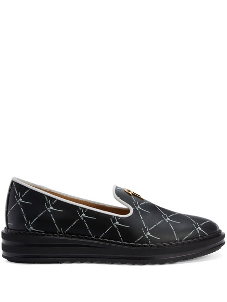  Giuseppe Zanotti Mocasines Tim Con Logo - Negro 