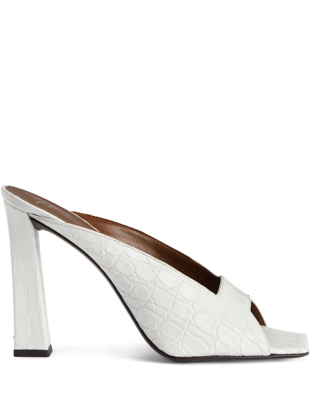  Giuseppe Zanotti Mules Con Puntera En Punta - Blanco 