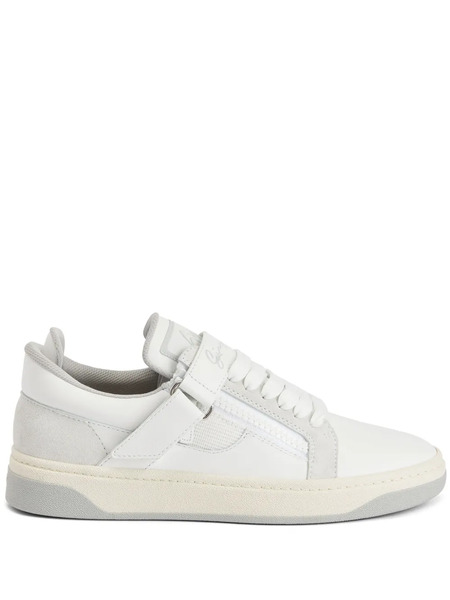  Giuseppe Zanotti Zapatillas Bajas Gz94 Con Cierre Autoadherente Y Doble Cremallera - Blanco 