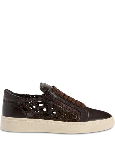  Giuseppe Zanotti Zapatillas Bajas Gz94 Con Doble Cremallera - Marrón 