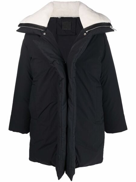  Givenchy Abrigo Acolchado Con Botones - Negro 