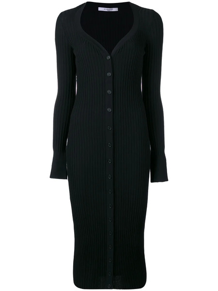  Givenchy Abrigo Estilo Cárdigan - Negro 