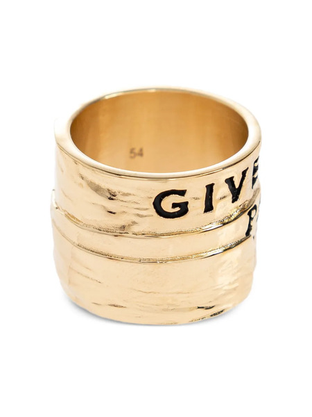  Givenchy Anillo Forjado Con Logo - Dorado 