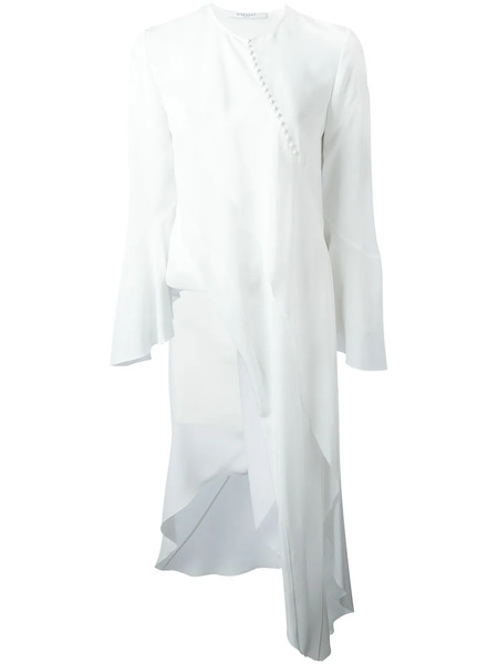  Givenchy Blusa Asimétrica Drapeada - Blanco 