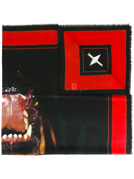  Givenchy Bufanda Con Estampado De Rottweiler - Negro 