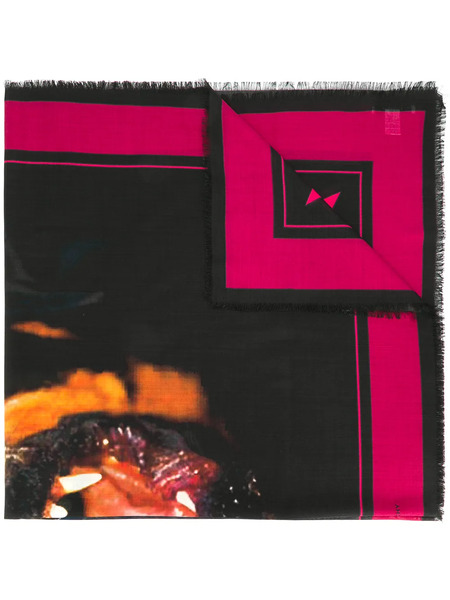  Givenchy Bufanda Con Estampado De Rottweiler - Negro 