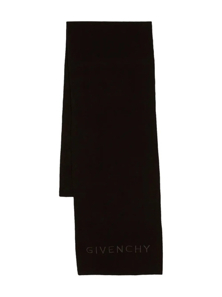  Givenchy Bufanda Con Logo Bordado - Marrón 