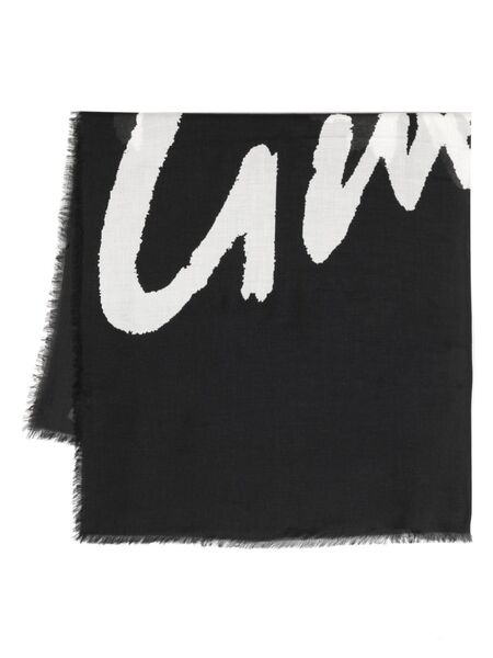  Givenchy Bufanda Con Logo En Intarsia - Negro 