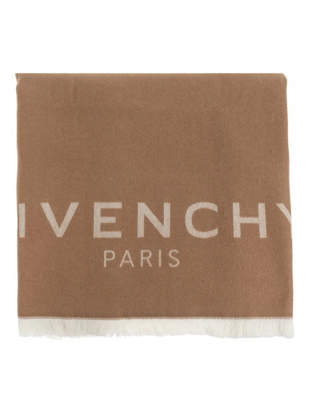  Givenchy Bufanda Con Logo Y Flecos - Marrón 