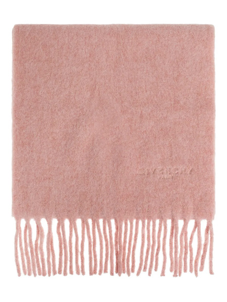  Givenchy Bufanda Con Logo Y Flecos - Rosa 