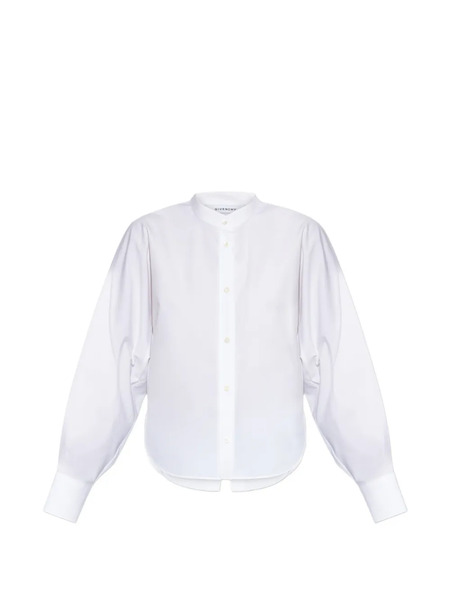  Givenchy Camisa Con Botones Sin Cuello - Blanco 