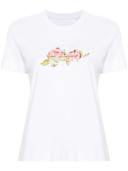  Givenchy Camiseta Con Encaje 4g - Blanco 