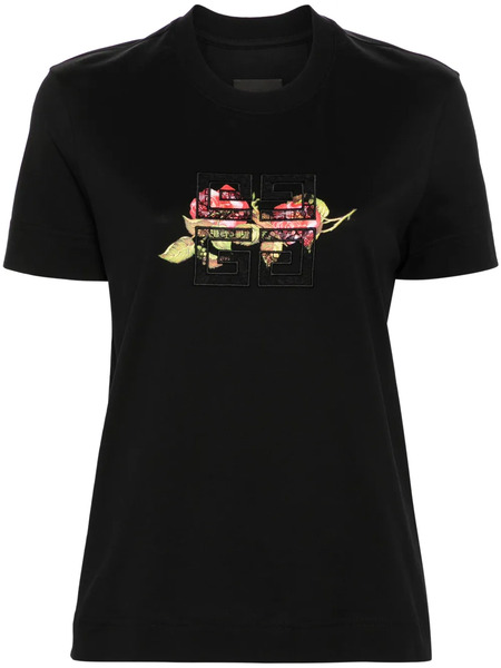  Givenchy Camiseta Con Encaje 4g - Negro 