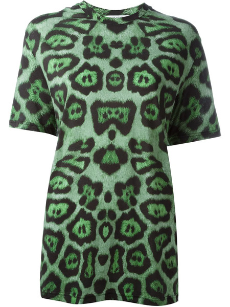  Givenchy Camiseta Con Estampado De Leopardo - Verde 