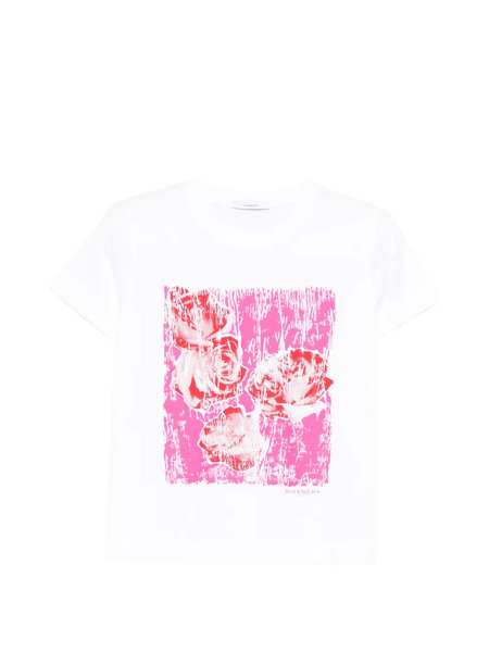  Givenchy Camiseta Con Estampado Floral - Blanco 