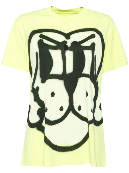  Givenchy Camiseta Con Estampado Gráfico - Verde 