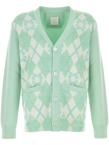  Givenchy Cárdigan A Rombos - Verde 