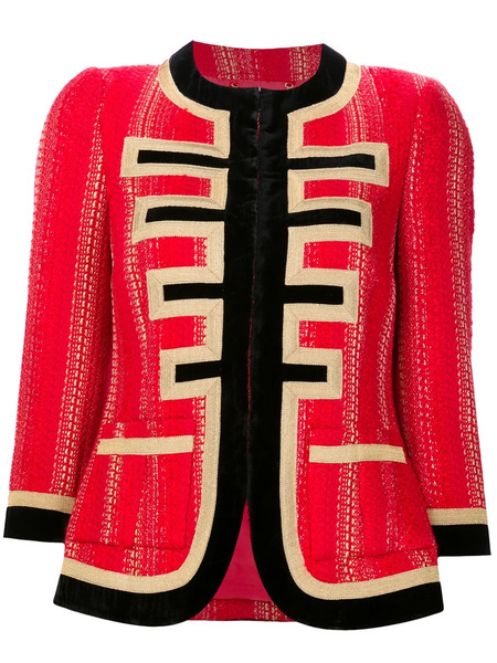  Givenchy Chaqueta De Tweed Y Lúrex - Rojo 