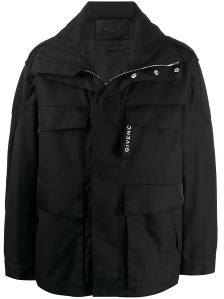  Givenchy Chubasquero Con Capucha - Negro 
