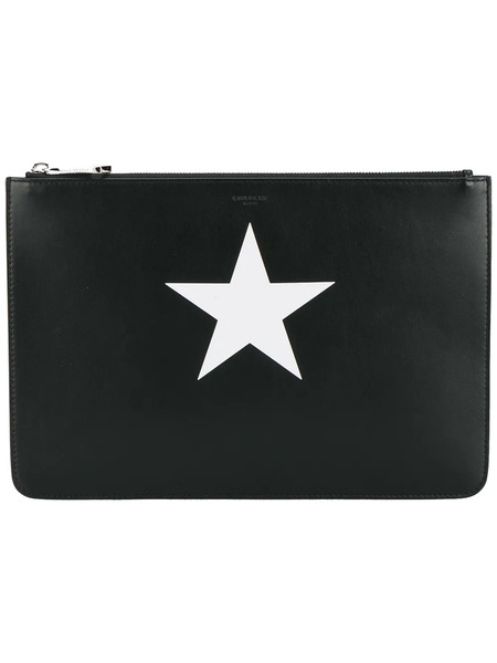  Givenchy Clutch Con Estampado De Estrella - Negro 