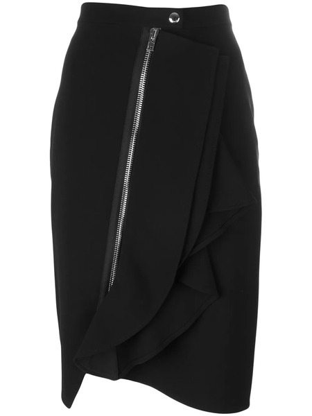  Givenchy Falda Con Volantes Asimétricos - Negro 