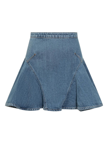  Givenchy Falda Corta Vaquera Acampanada - Azul 